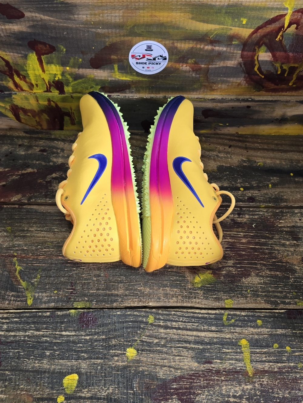 Nike Triple Jump Elite 3 Track Shoes Mens Sz 5.5 Citron Yellow HV6425-800 Spikes - Picture 5 of 8
